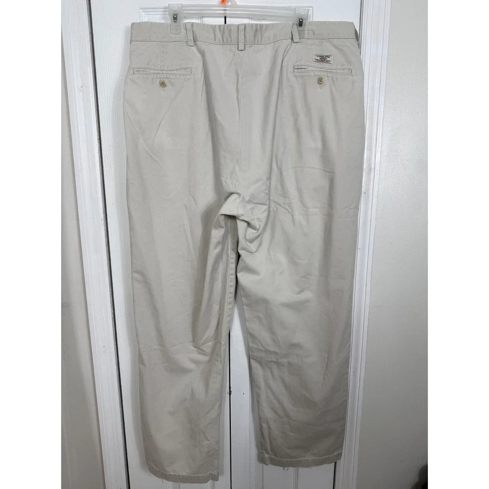 Polo Ralph Lauren Andrew Pant 42/32 Khaki Beige Pleated Chino Vintage Preppy